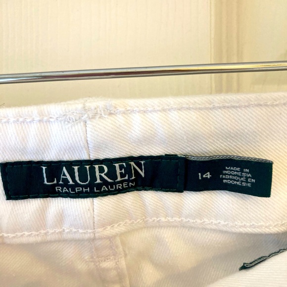 NWT Lauren Ralph Lauren Straight Denim Jeans Ankle White 14 - Picture 10 of 10